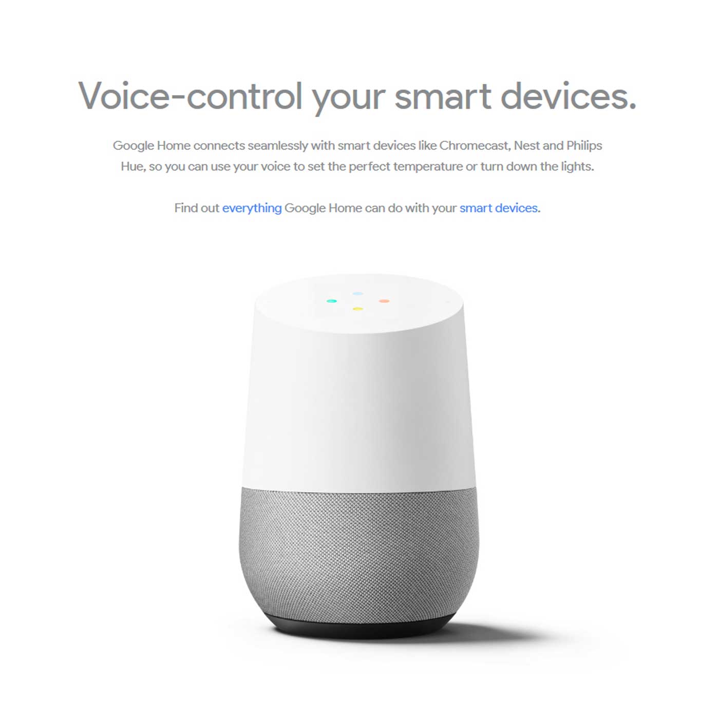 Google home for smart blind control