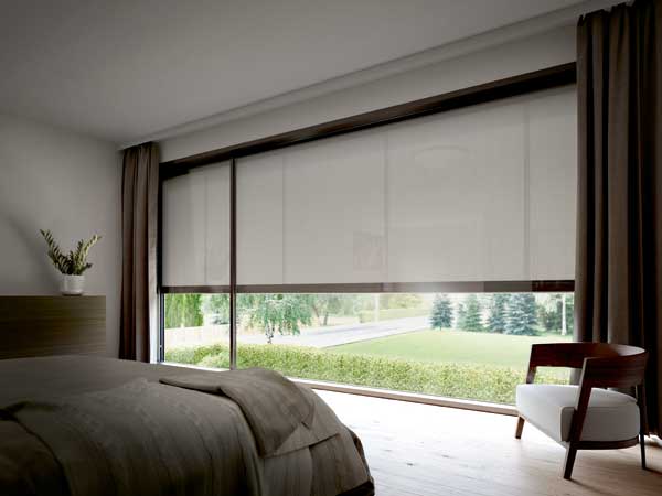 electric motorised external roller blinds