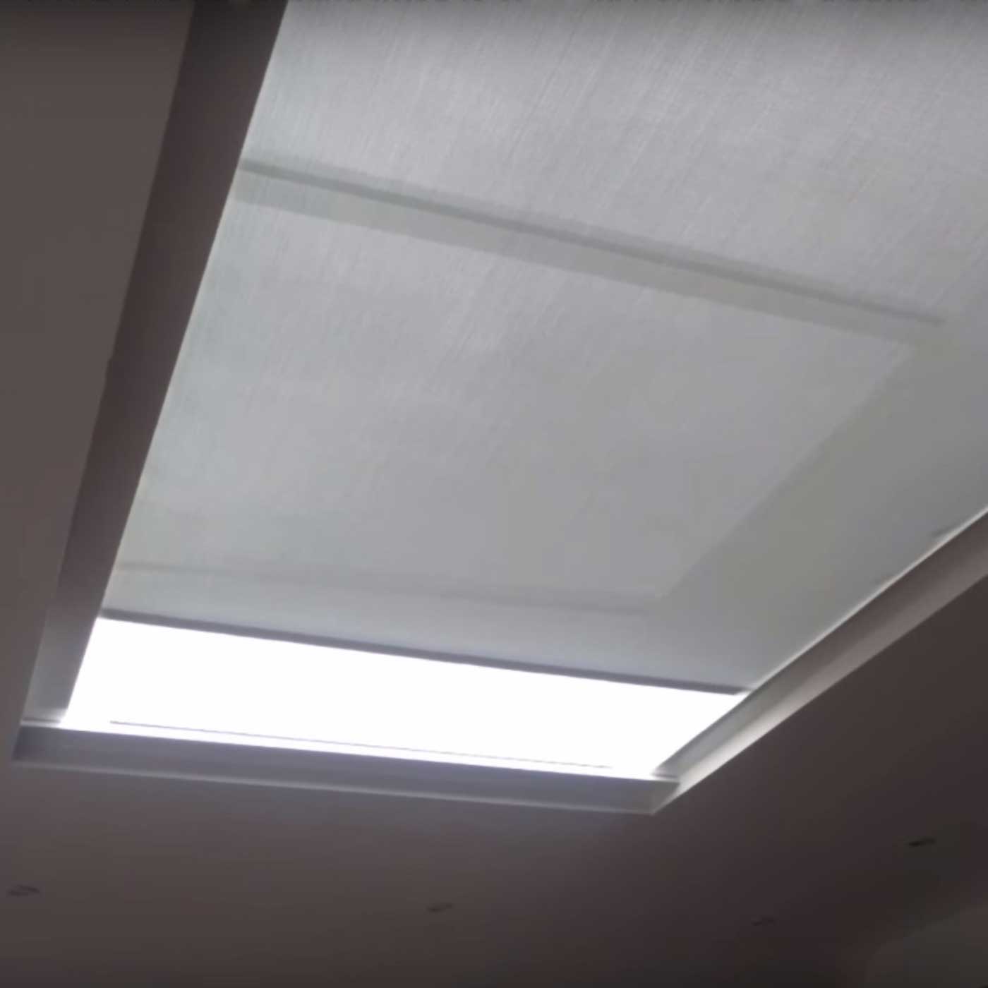 electric motorised rooflight blinds